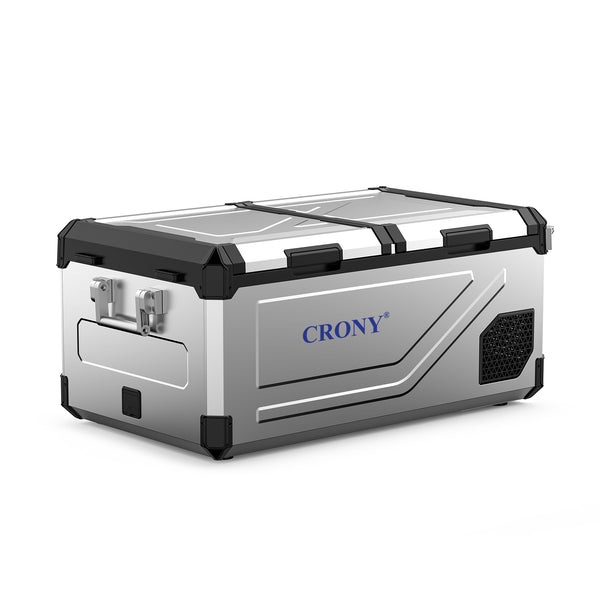 CRONY M75 Portable Car Refrigerator Freezer, 75L Dual Zone Electric Cooler, AC/DC 12V/24V Car Fridge, -20°C to 20°C Temperature Range, Dual Temperature Control, Dual USB & DC Ports, LED Control Panel, Portable Handle, Car Battery Protection**