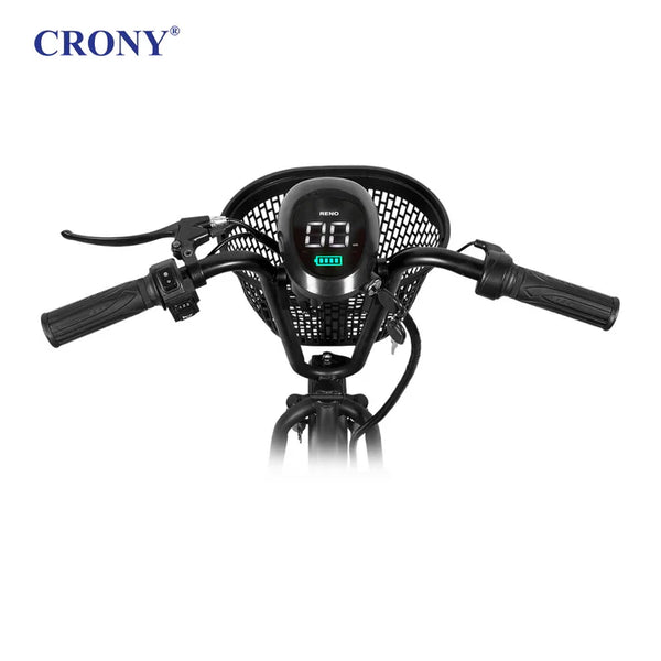 CRONY JL005-02 Small Harley Electric Bicycle Folding Electric Scooter 2 Wheels Electric Motorcycle with Basket