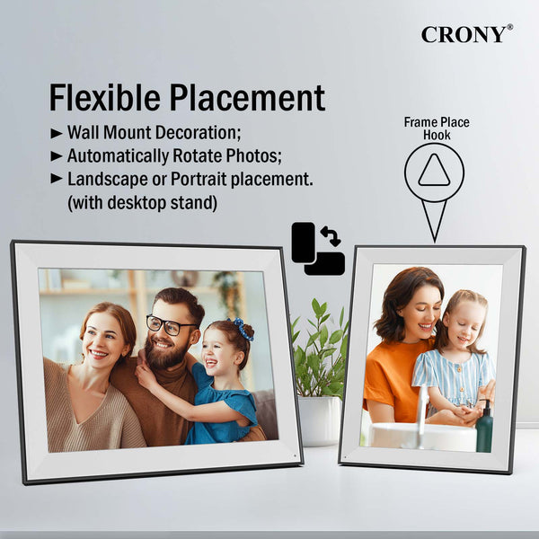 CRONY JT16.2M-102 16.2 Inch WIFI Digital Photo Frame Android WiFi Cloud Digital Photo Frame – 32GB Touch Screen Display (JT162M-I02)
