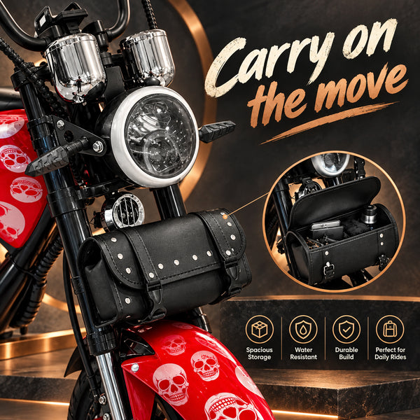 CRONY X1 Harley Electric Scooter 3000W Motor, 60V 12Ah Battery, 45KM/H High Speed, 25-35KM Range, Aluminum Alloy Frame, Front & Rear Suspension, Disc Brakes, LCD Display, LED Light, Bluetooth Speaker & Phone Holder