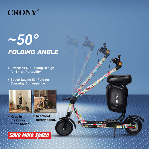 XM M365 APP+SEAT with Suspension is a foldable electric scooter designed for adult urban commuting. Powered by a 350W motor, it delivers speeds between 25–45 km/h with a range of 15–20 km per charge