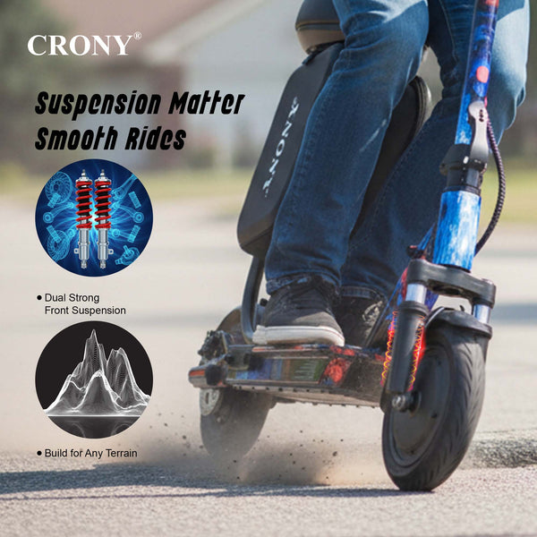 XM M365 APP+SEAT with Suspension is a foldable electric scooter designed for adult urban commuting. Powered by a 350W motor, it delivers speeds between 25–45 km/h with a range of 15–20 km per charge