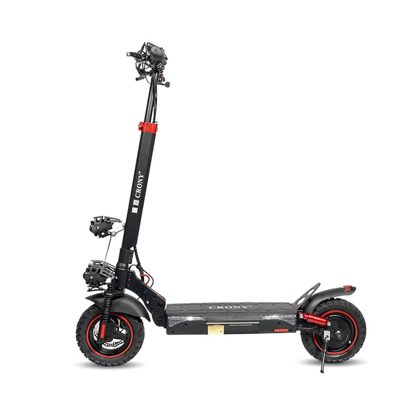 CRONY T4 big display high speed E-scooter Foldable Electric Scooter 10inch NO Seat - Black with Smart Lock & App /upto 65 Km/H Maximum Speed, 35km Travel Distance, 10 Inch Tires.