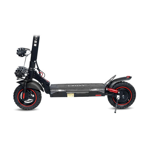 CRONY T4 big display high speed E-scooter Foldable Electric Scooter 10inch NO Seat - Black with Smart Lock & App /upto 65 Km/H Maximum Speed, 35km Travel Distance, 10 Inch Tires.