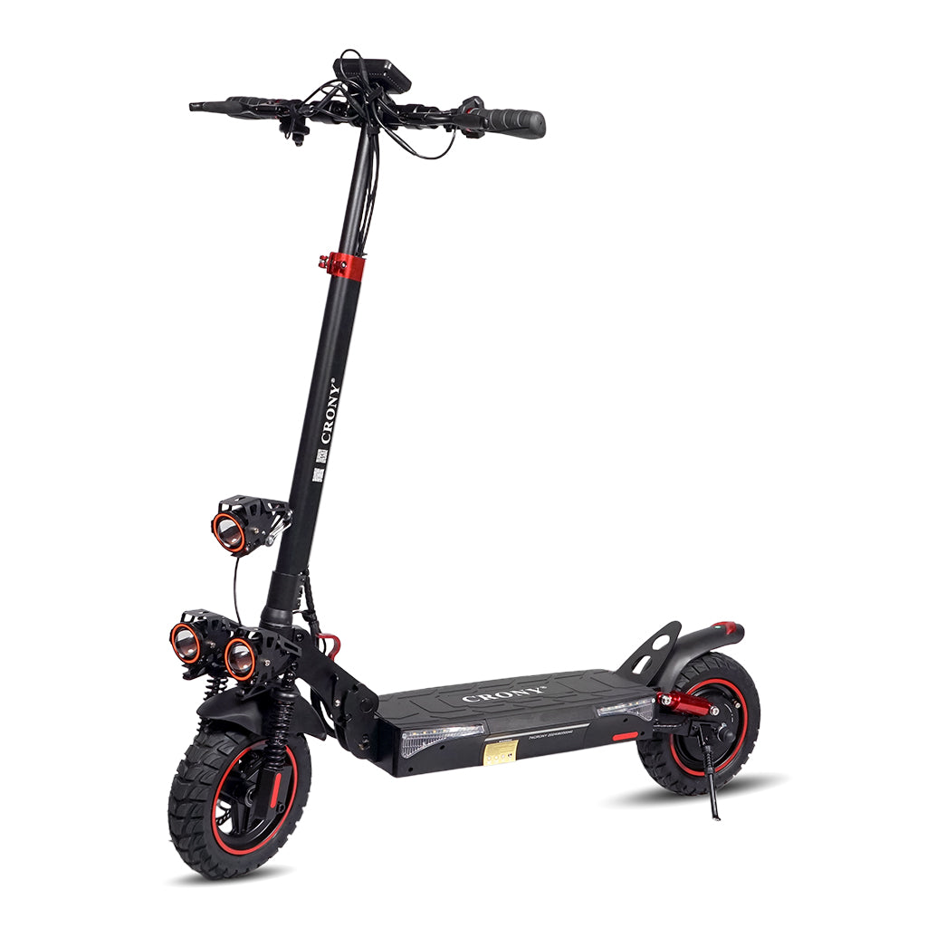 CRONY T4 big display high speed E-scooter Foldable Electric Scooter 10inch NO Seat - Black with Smart Lock & App /upto 65 Km/H Maximum Speed, 35km Travel Distance, 10 Inch Tires.