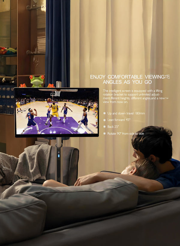 CRONY TX32-1 mobile display 32 Inch Wheeled Portable Monitor with Touch 1080p Built-in Battery Speakers Bluetooth Enabled USB-C HDMI Connection