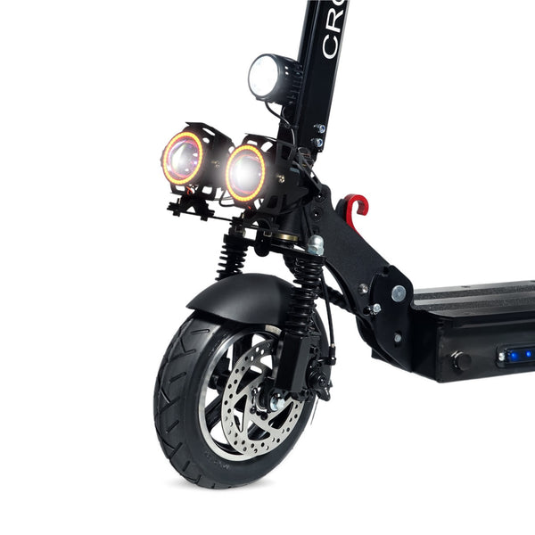 CRONY V10 Big Display+Seat Electric Scooter 1200W Motor 48V/14AH Battery 25-35KM Range Disc Brakes Front/Rear Suspension