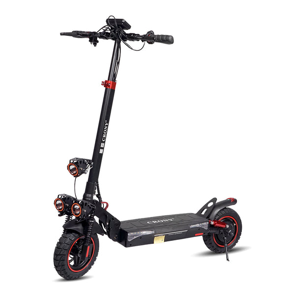 CRONY T4 big display high speed E-scooter Foldable Electric Scooter 10inch Black with Seat, Smart Lock and App