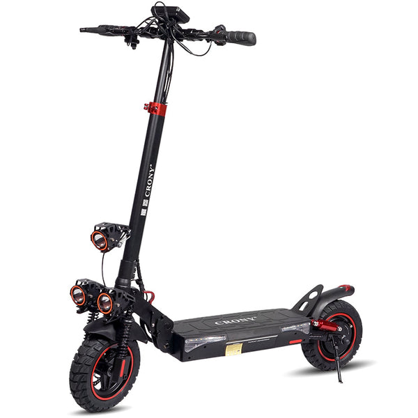 CRONY T4 big display high speed E-scooter Foldable Electric Scooter 10inch Black , Smart Lock and App