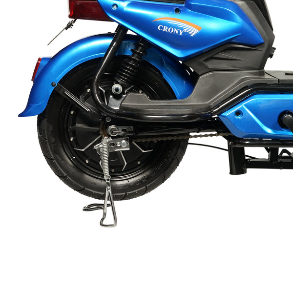 CRONY W8 Golden Eagle Electric Bike, Blue, 350W Rear Hub Motor, 48V 12Ah/20Ah Battery, 40 km/h Top Speed, 31–60 km Range, 14-Inch Wheels, 3-Speed, Front Drum & Rear Locking Brake, Long-Range Electric City Bike