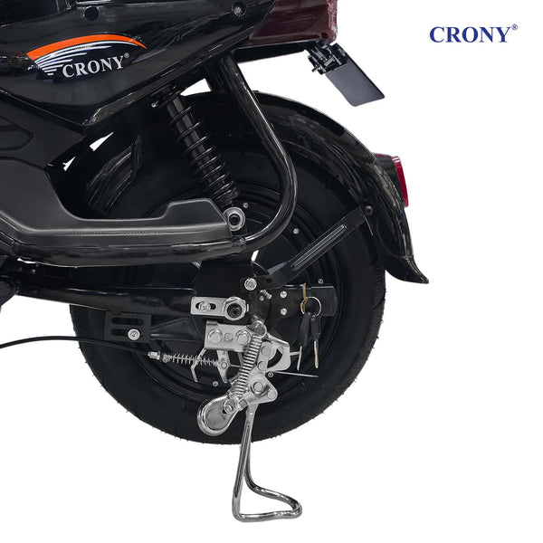 CRONY W8 Golden Eagle Electric Bike, Black, 350W Rear Hub Motor, 48V 12Ah/20Ah Battery, 40 km/h Top Speed, 31–60 km Range, 14-Inch Wheels, 3-Speed, Front Drum & Rear Locking Brake, Long-Range Electric City Bike