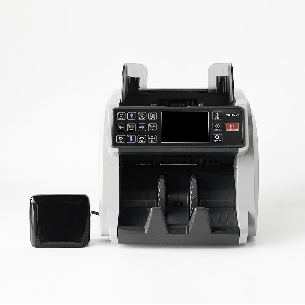 CRONY High-Efficiency Multifunctional Bill Counter WRM-995 with Serial Number Recognition and High-Speed Counting Banknote Verifiers