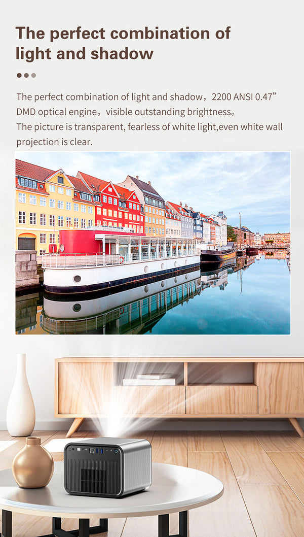CRONY X5 4K 3D Projector with KTV BT speaker Smart Projector 1600ANSI Lumens 1080P FHD Portbale Home Theater Global Version Bluetooth MEMC RGB-LED Outdoor Beamer