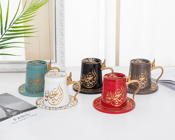 Bakhoor Big teacup Bukhoor Dukhoon Portable Incense Burner-Brown - Edragonmall.com