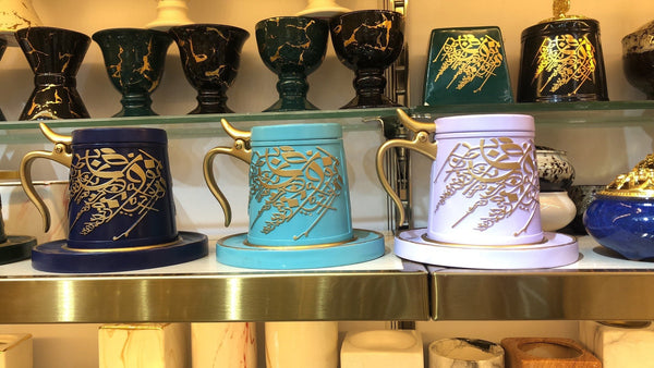 Bakhoor Big teacup Bukhoor Dukhoon Portable Incense Burner-RED - Edragonmall.com