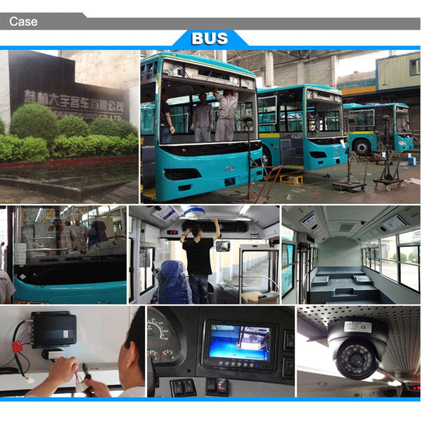 C-1004 LCD DVR KIT For Car 4 Channel H.264 2.0MP 1080P AHD Mobile Vehicle Car DVR MDVR Video Recorder Kit