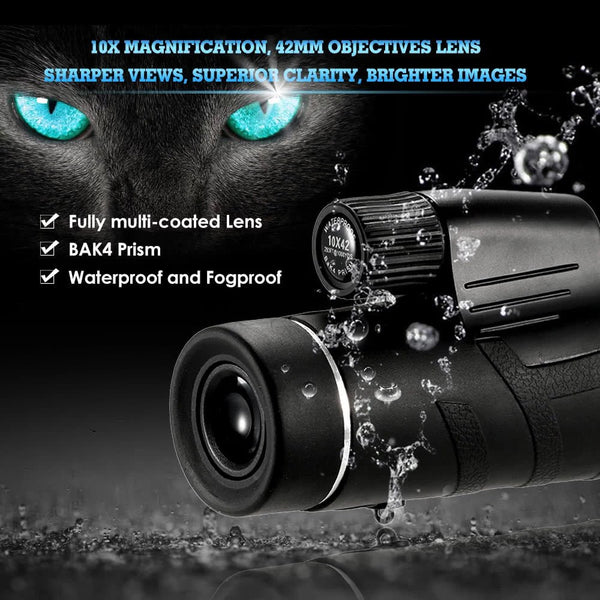 CRONY 10*42 Binocular 10X42 Prism Portable Compact Monocular Waterproof Fogproof Telescope - Edragonmall.com