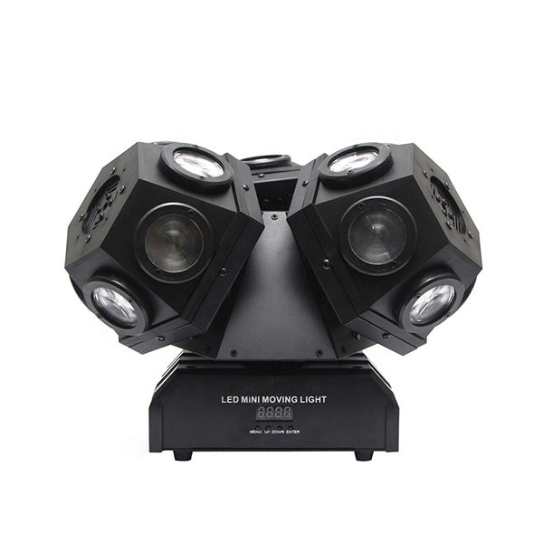 CRONY 18PCS*10W LED Moving 3 Head Light With Laser DJ laser stage lighting beam dmx led dj light bar ktv effect lights - Edragonmall.com