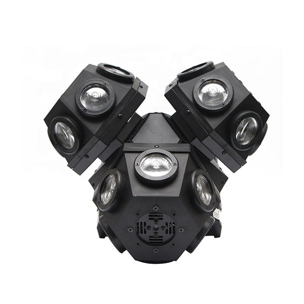 CRONY 18PCS*10W LED Moving 3 Head Light With Laser DJ laser stage lighting beam dmx led dj light bar ktv effect lights - Edragonmall.com