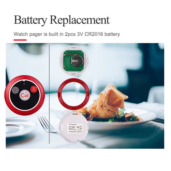 CRONY 3 Key Wireless Calling System Wireless Pager Calling System Restaurant Guest Paging System - Edragonmall.com