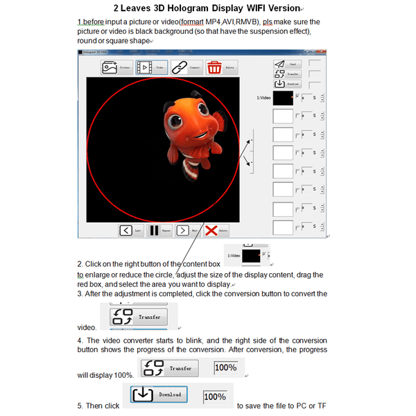 CRONY 3D AD 30CM Hologram Advertising WIFI+APP Advertising LED display Holographic Imaging Naked Eye Fan - Edragonmall.com