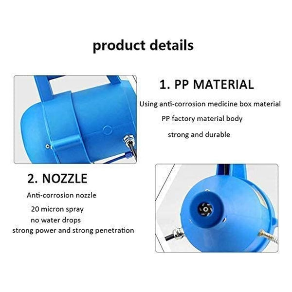 CRONY 4.5 Ltr Portable Electric Sprayer, Ultra-Low Capacity Atomizer, for Farm, Hotel, School - Edragonmall.com