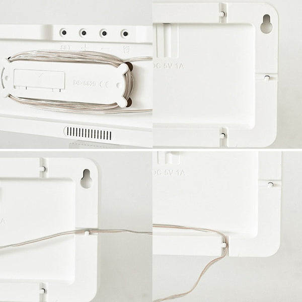 6629 Electronic Clock LED Alarm clock Remote Control Digital Electronic Wall Clock Display Temperature week and calendar