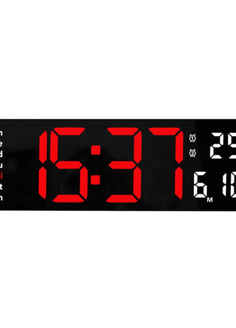 6629 Electronic Clock LED Alarm clock Remote Control Digital Electronic Wall Clock Display Temperature week and calendar
