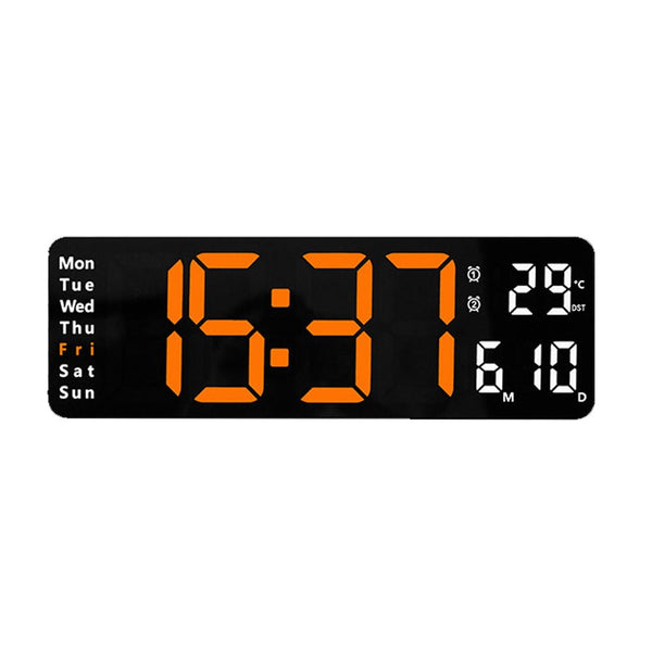 6629 Electronic Clock LED Alarm clock Remote Control Digital Electronic Wall Clock Display Temperature week and calendar