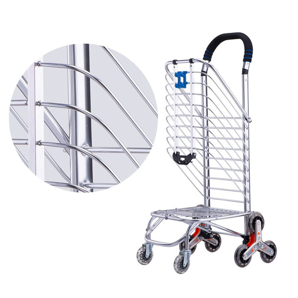 CRONY 8 Wheels Dual Purpose Shopping Cart Wheels Dual Purpose Shopping Cart Lightweight Shopping Trolley Bag With Seat - Edragonmall.com