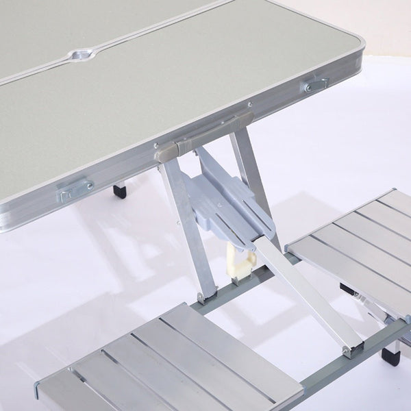 Crony Aluminum Picnic Table Lightweight Fold-Up Picnic Table - Edragonmall.com