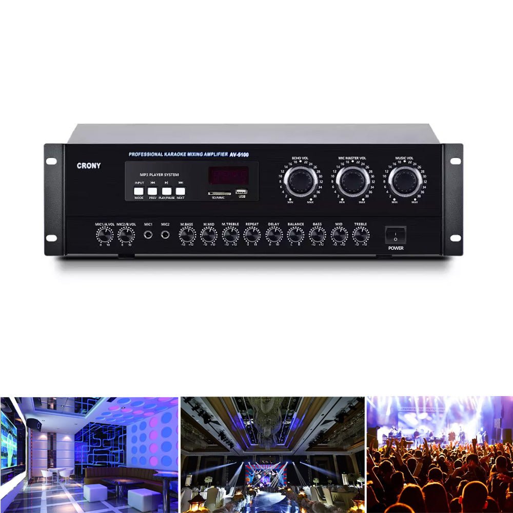 CRONY AV5100 Professional system Amplifier with BT Power amplifier home KTV - Edragonmall.com