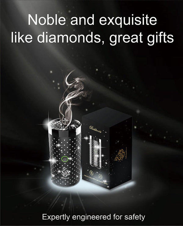 Crony B009 Car Bakhoor With BT Speaker USB Type-C Power Bakhoor Rechargeable | Diamond Edition - Edragonmall.com