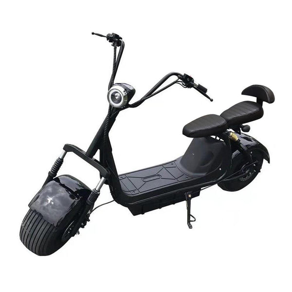 CRONY Big Harley BT Speaker tyre Double Seat Electric motorcycle -BLACK - Edragonmall.com