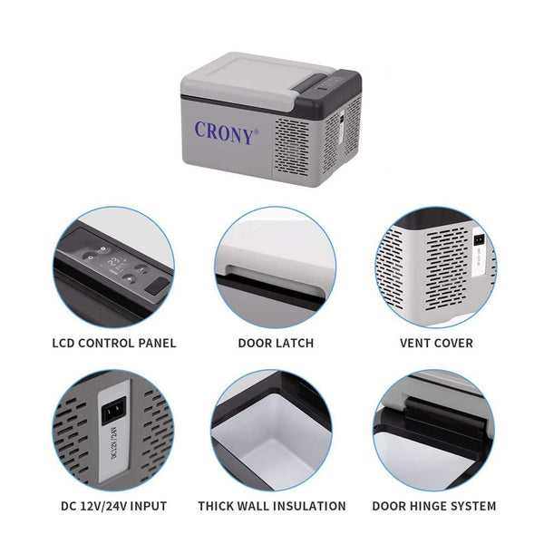 CRONY Car Refrigerator 9L-C9 compressor beauty mini fridge cosmetics skincare mobile cooler box - Edragonmall.com