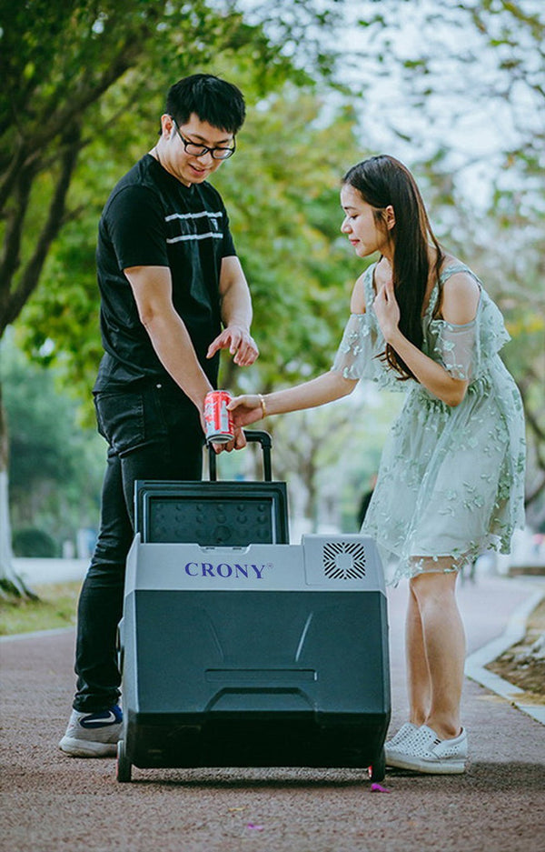 CX50/DC/AC Car Refrigerator With Drawbar 50L Truck Portable Freezer Cooler no battery