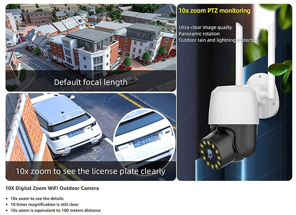 CRONY EC131 Full color night vision 1.5 inch ball machines 4X Camera WiFi Camera AI Human Detection Audio 1080P Wireless Security CCTV Cameras - Edragonmall.com