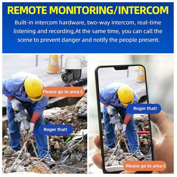 CRONY EC131 Full color night vision 1.5 inch ball machines 4X Camera WiFi Camera AI Human Detection Audio 1080P Wireless Security CCTV Cameras - Edragonmall.com