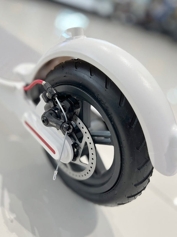 CRONY M365 Electric Scooter with 250W Motor 36V Battery App Connectivity 25-45 KM/H Speed Quick Easy Folding Rear Disc Brake | White