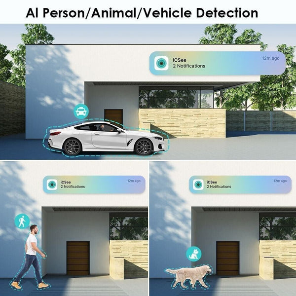 CRONY EW WIFI 4MP(ICsee APP)Binocular ultra wide Angle Camera 4K 8MP Camera Ultra-Wide Angle Dual Lens 180° Panorama two way audio - Edragonmall.com