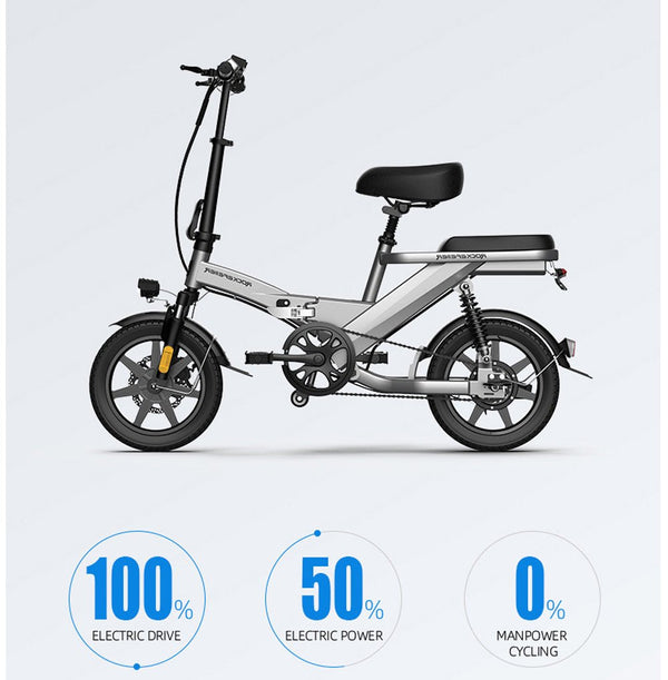 CRONY F3 Electric Folding Bike 14 inch folding electric bicycle mini battery car small electric car instead of lithium battery