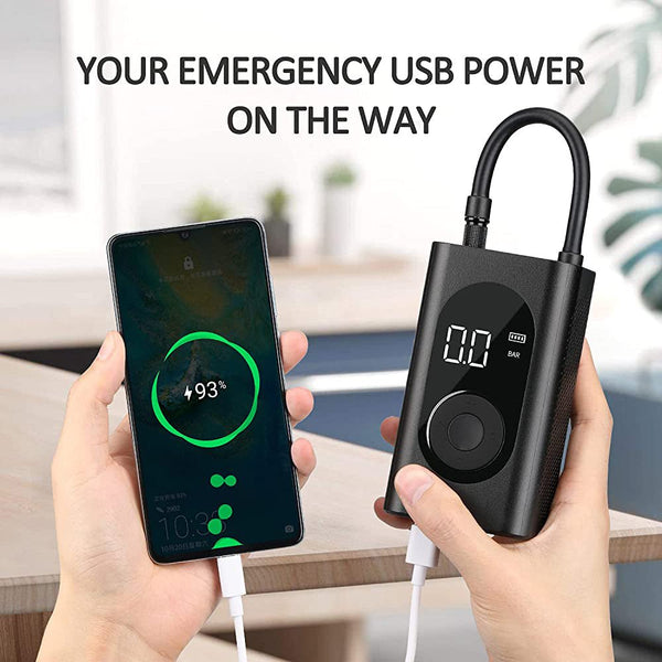CRONY FG01 Portable Electric Air Inflator Portable Tire Inflator with Digital Display, 150PSI 4000mAh Rechargeable Battery - Edragonmall.com