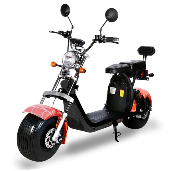 CRONY G-028 1500W Harley Electric Motorcycle Double Seat with double battery Rugged | RED spider - Edragonmall.com