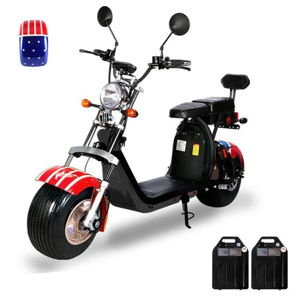 CRONY G-029 High-Speed Harley Electric Scooter – 3000W Motor, 60V Dual Battery, 80 KM/H Speed, Dual Seat, Hydraulic Suspension, Fat Tires, LED Lights, Key Start, 200KG Load Capacity & 30° Climb Power