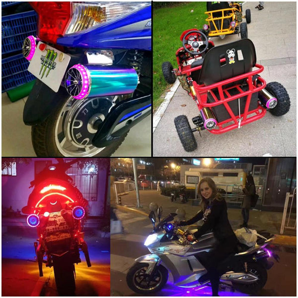 Crony Harley dual tyre Speaker Electric bike battery car subwoofer simulation sound Bluetooth audio - Edragonmall.com