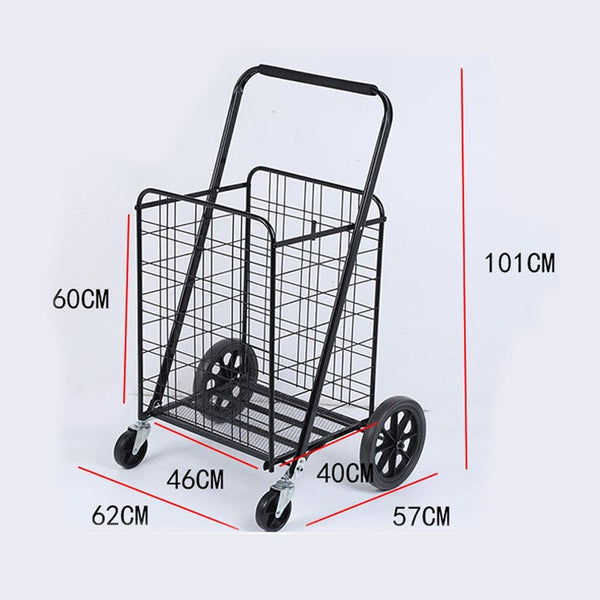CRONY High quality Big shoping trolley Household portable Foldable Shopping Trolley on Wheels