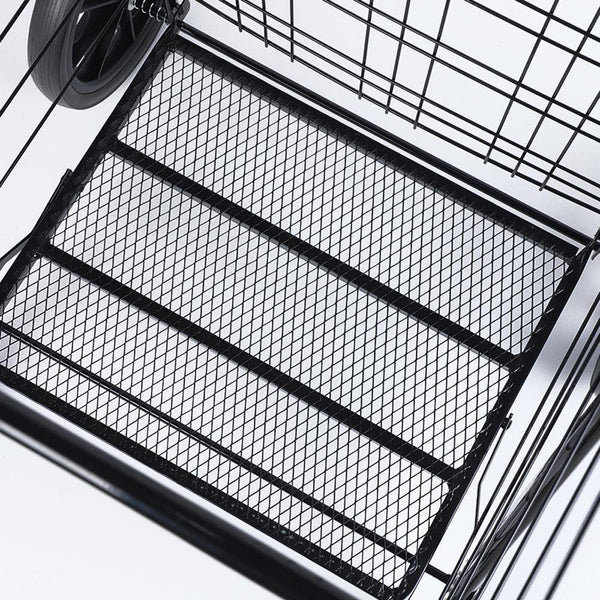 CRONY High quality Big shoping trolley Household portable Foldable Shopping Trolley on Wheels