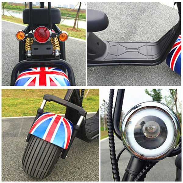 CRONY High speed Big Harley BT Speaker tyre Double Seat Electric motorcycle | National flag - Edragonmall.com
