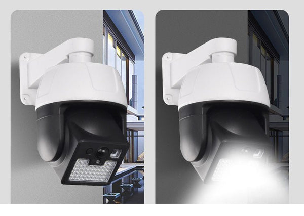 CRONY HW-5118-1 LED solar rechargeable wall lamps Solar human body induction simulation camera monitoring light fake camera light - Edragonmall.com