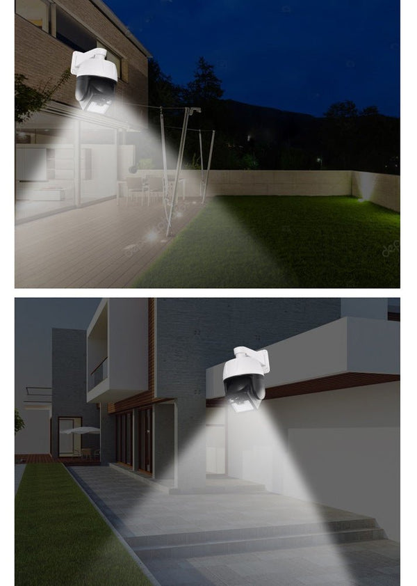 CRONY HW-5118-1 LED solar rechargeable wall lamps Solar human body induction simulation camera monitoring light fake camera light - Edragonmall.com